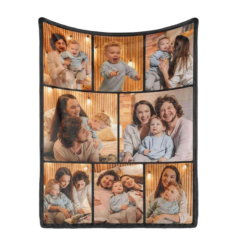 Custom-Made  Flannel Blankets: DIY Photo & Text Options, Tailored for Mom, Dad, Girlfriend/Boyfriend & Married Couples Locally Produced in the USA