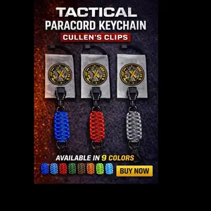 Guillen's Clips Tactical Paracord Keychain in 9 Colors for Bakeware and Oven Use