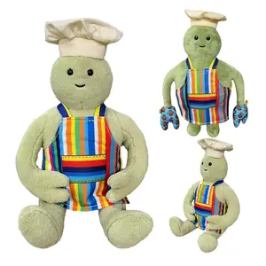 Anime Tiny Chef Show Plush Toy Cartoon Animation Suffed Doll Wearing Apron Collection Plushie Toy Kid Birthday Christmas Gifts