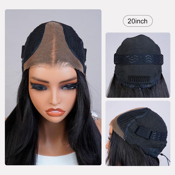 Layered Cut Bob Yaki Straight Wig 9x6 T Part Wear Go Glueless Bob Wigs Human Hair Bleached Knots For Women 180 & 250% Density Brazilian Deep Part Lace Glueless Wig