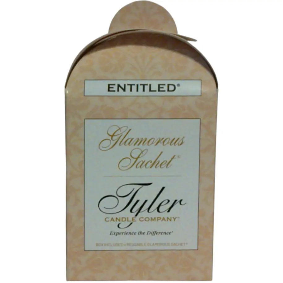 Tyler Candle Company Glamorous Scented Sachet Set - Entitled Fragrance Freshener with Citrus Notes, Reusable Pouch Laundry Boost, Home & Laundry Accessory with Multiple Uses (Set of 4)