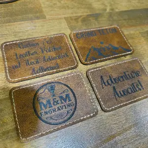 Personalized Leather Patch w/ Adhesive Backing