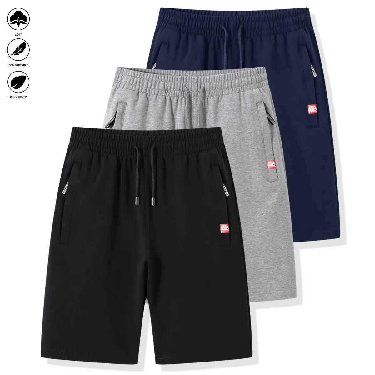 Black + Light Gray + Navy Blue