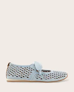 GENTLE SOULS - Annalise Perforated Suede Ribbon Tie Ballet Sneaker