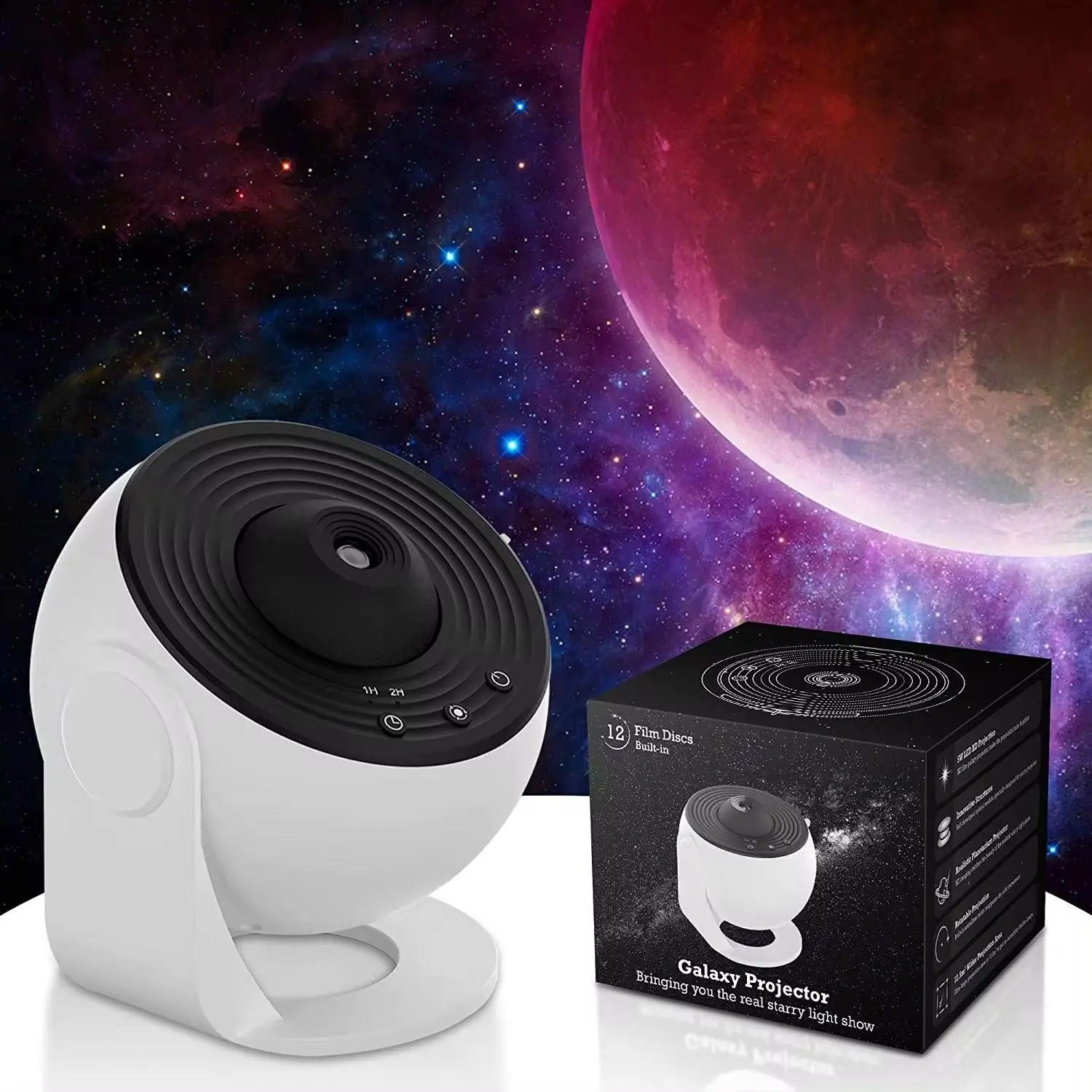 13 in 1 Star Projector - Galaxy & Aurora Projectors for Kids & Adults - 13 Display Scenarios - Noise-Free, Timer Shutdown - 360° Rotatable Scene