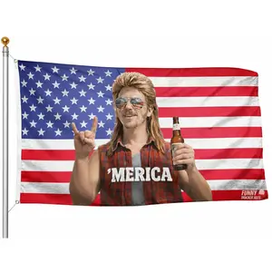 MERICA Mullet Man American Flag – Funny Patriotic Truck, Garage & Mud Muddin Flag – Perfect Gift Freedom Lovers Funny Flag tapestry banners mens