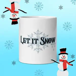 "Let It Snow" Mug – Festive Drinkware Coffee Mug for Winter Warmth mugs