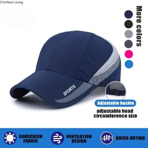 Outdoor adjustable sports sun hat, lightweight, waterproof and breathable sports cap, UPF50+ sun protection, ultra-thin quick-drying sun protection baseball cap, lightweight running cap, camping and hiking quick-drying hat, unisex