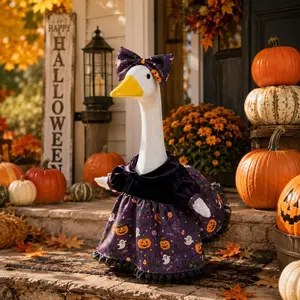 Halloween Costume Set for Porch Goose, Velvet Print Creative, Unique Halloween Dress-Up Ensemble, Perfect for Festive Celebrations, Clothes, Costume Outfit