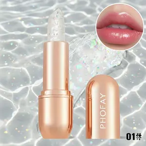 PHOFAY Magic Crystal Jelly Lip Balm - pH-Reactive Color Changing Moisturizer for High-Shine Glossy Lips, Long-Lasting Hydration & Natural Pink Tint