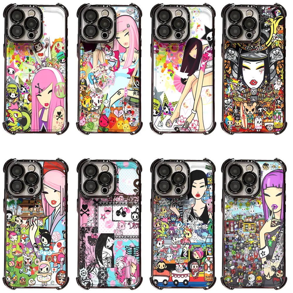 Tokidoki Street Art Anime Girl Smartphone Case - Shockproof, Crash-Proof Hard Shell Accessory for iPhone 11-17 (Pro, Pro Max, Plus), Samsung Galaxy S23-S26 (Plus, Ultra) - Handheld Gift for Friends (Christmas, Birthday), Multi-Model, Dustproof, High Value