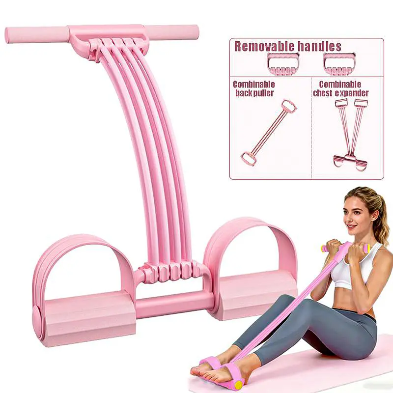 2026 latest pedal resistance device, detachable and adjustable pedal resistance device Multifunction Pedal Resistance Band, Elastic Pull Rope Fitness, Full-Body Workout at Home Gym, Exercise Sit-up, Yoga, Abdominal Training,puller