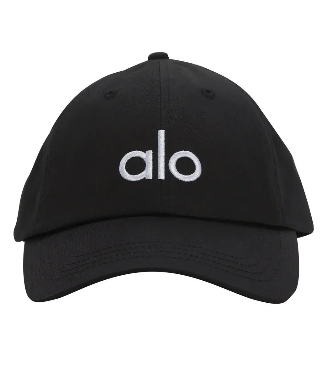 Women's Performance District Trucker Hat - Off-Duty Minimalist White Baseball Cap with Black Letter "O" Design, 100% Polyester, Sun Protection, Durable Outdoor Headwear for Running & Activities