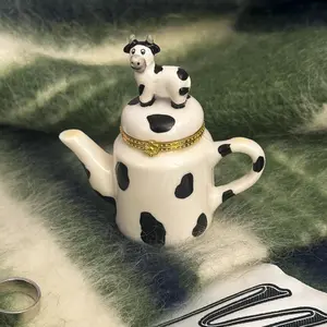 Cow Teapot Trinket Box