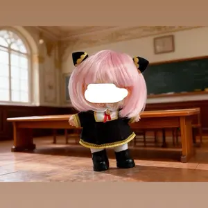Cute Mind Reading Pink Hair Kawaii Child Anime Costume Cosplay 17cm Doll Clothes