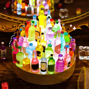 Creative Glowing Decor - DIY Wine Bottle Lamp Set, Adjustable LED Mini Night Light Kit, Customizable Lighting, Home Decoration Gift for Bedroom Birthday