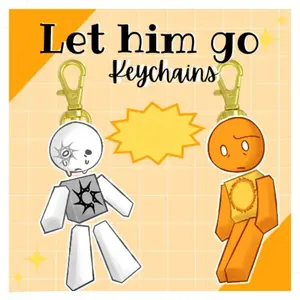 Roblox Let Him Go Keychain - Roblox Cute Acrylic Cartoon Keychain, Funny Meme Character Charm for Keys, Bags, Backpack, Durable Gift for Fans & Collectors