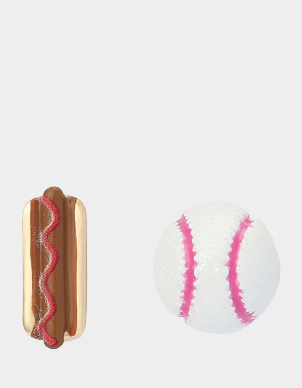 MISMATCH HOTDOG BASEBALL STUDS WHITE