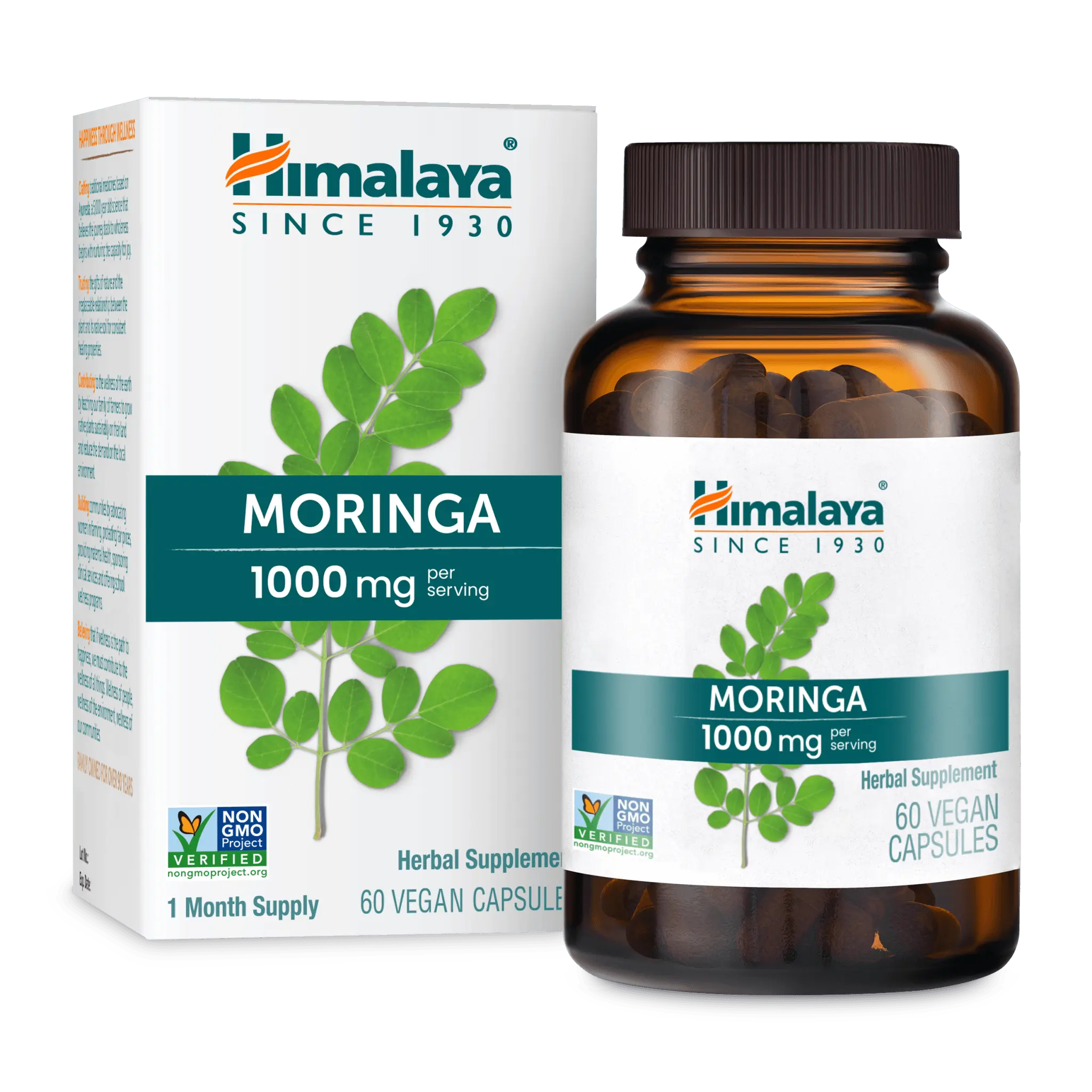 Himalaya Moringa - Herbal Superfood Antioxidants Supplement Supporting Wellness, Vitality, and Oxidative Stress - Vegan, Non-GMO, Gluten Free, 1000 mg, 60 Capsules