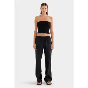 Cotton Poplin Pant - Black