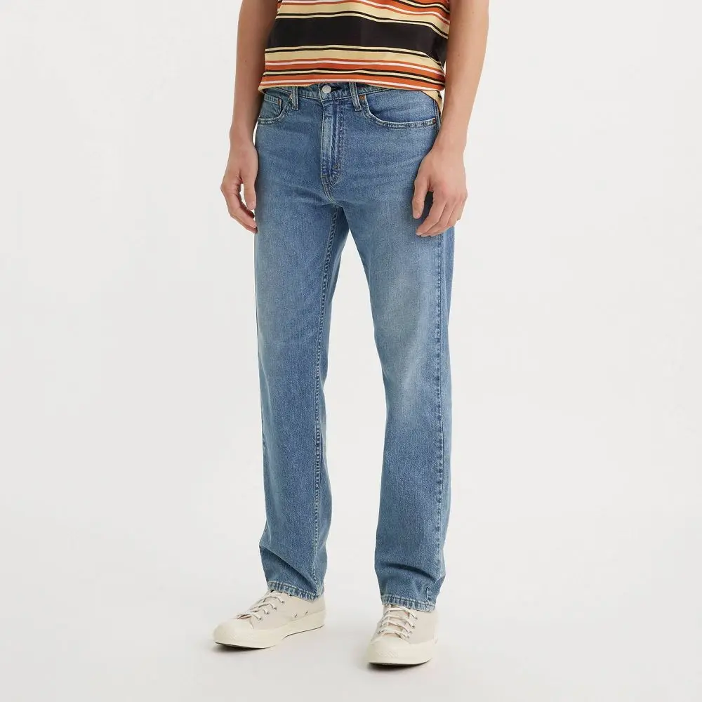 Levi's Men's 505 Regular Fit Straight Leg Jeans - Blue Denim 40x30: Heavyweight Cotton Mid Rise