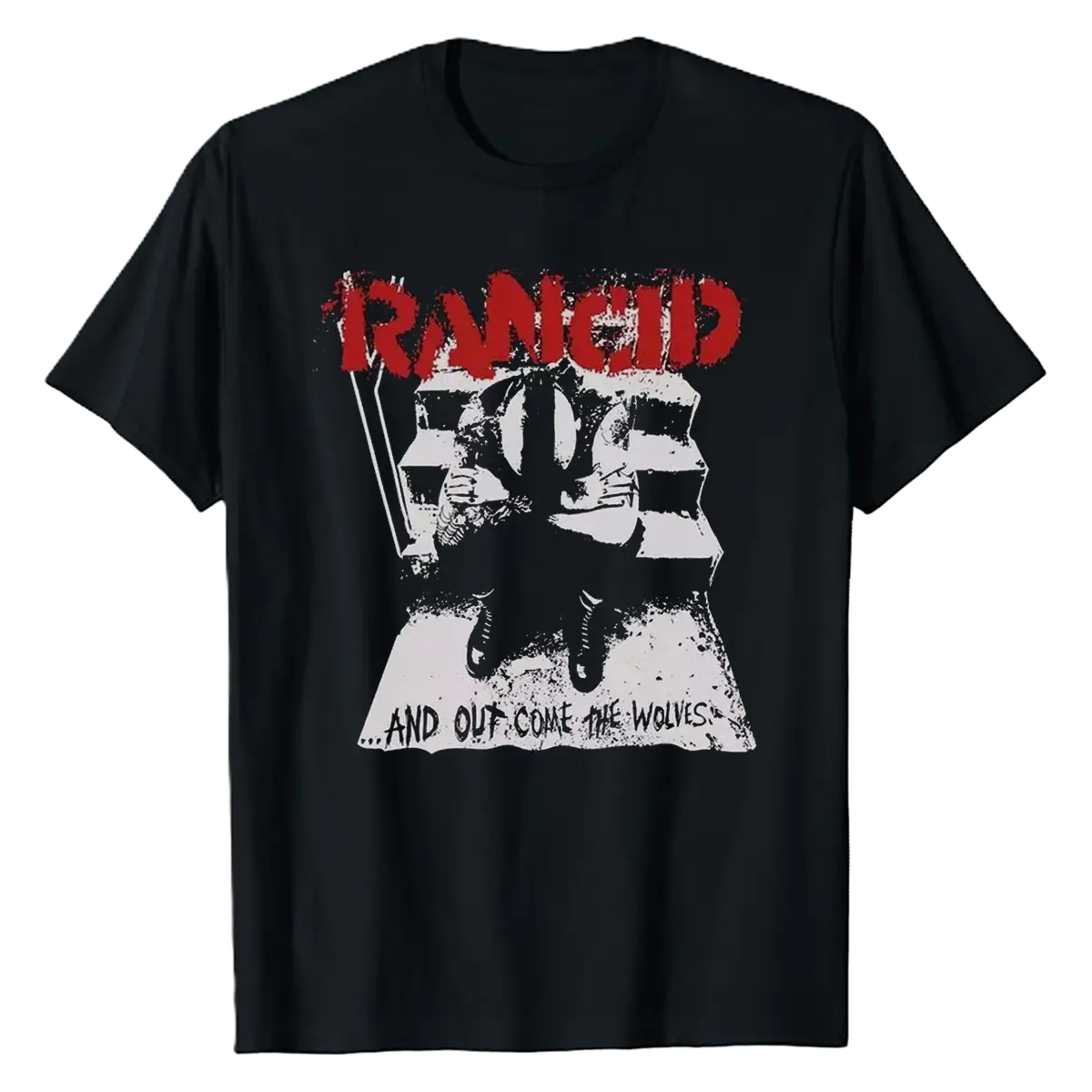 Rancid And Out Come The Wolves Unisex T-Shirt Cotton Fabric Vintage Menswear Top