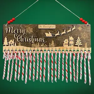 Personalized Christmas Candy Cane Countdown