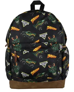 Monster Jam Dragon 16" Backpack with Adjustable Straps with Allover Print Design