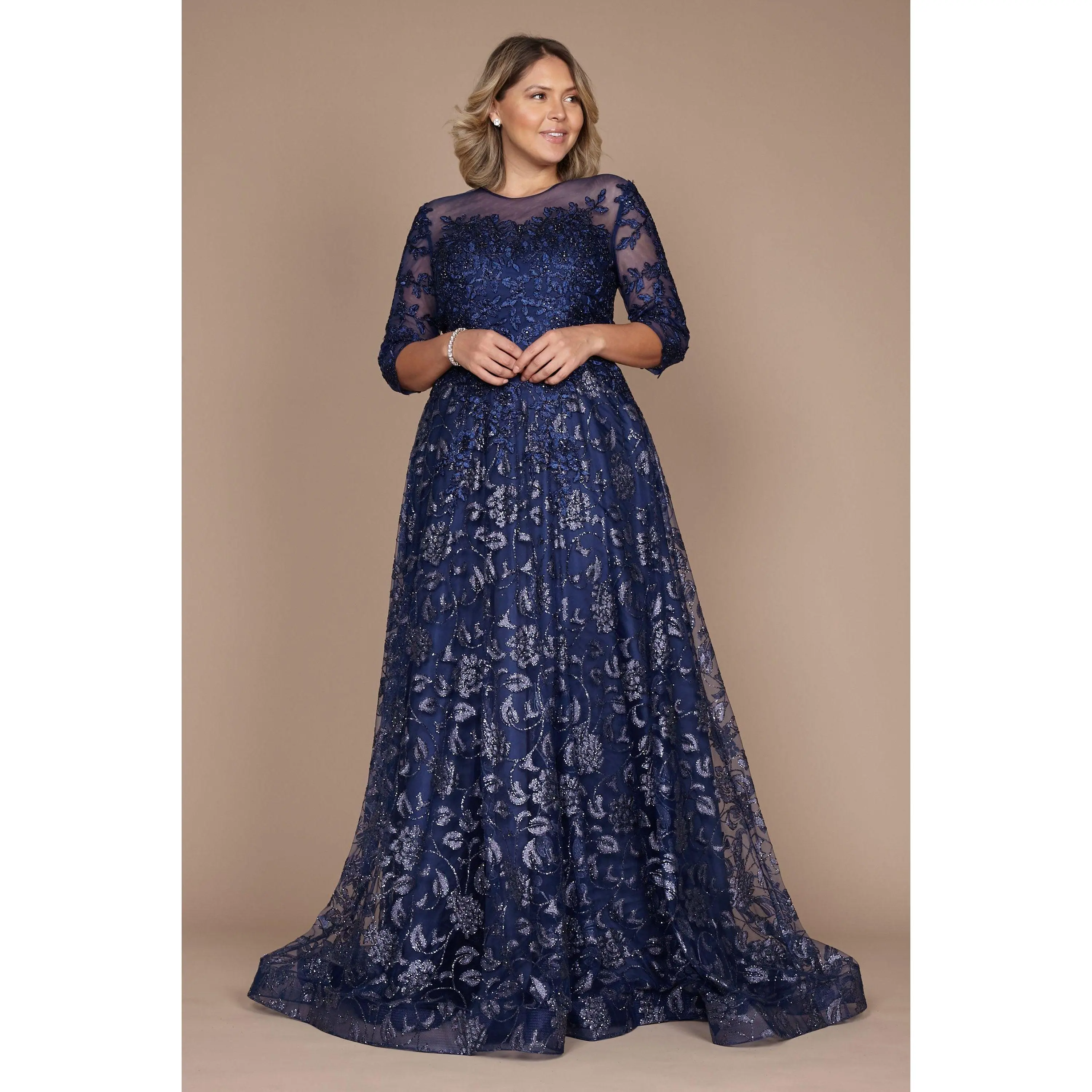 Dylan & Davids Long Formal Lace Evening Dress