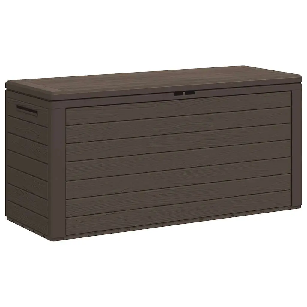 vidaXL Outdoor Storage Box, Deck Box with Lid, Patio Cabinet, Storage Chest for Outdoor Cushions Throw Pillows Garden Tools Pool Supplies, Brown 49443