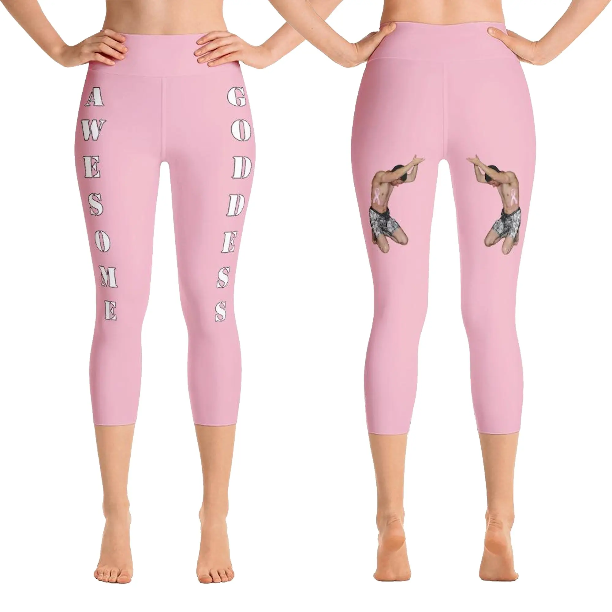 Pale Pink Viral Awesome Goddess Leggings: Soft and Sweet
