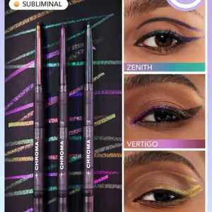 SHEGLAM Chroma Zone Multichrome Gel Liner - Subliminal Waterproof Shimmer Eyeliner Pencil in Green Gold Cream