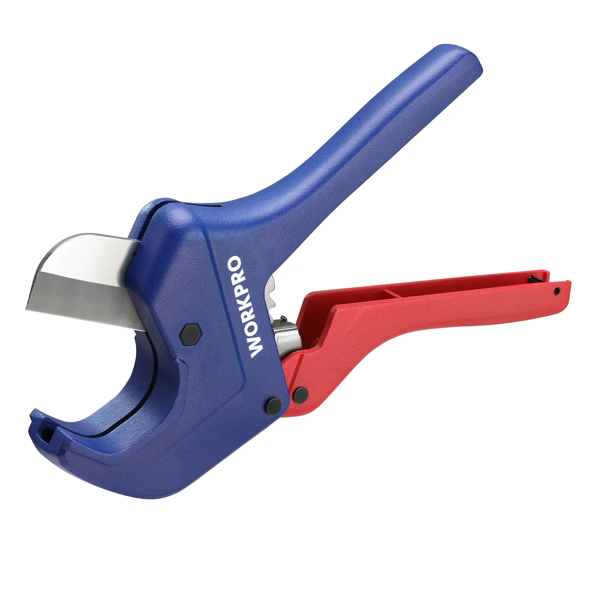 #summersale WORKPRO Ratchet PVC Pipe Cutter, Plastic Pipe and Tubing Cutter for PEX, PVC, PPR, and Plastic Hoses, High-quality Aluminum Die-casting Body with Sharp Stainless Steel Blades