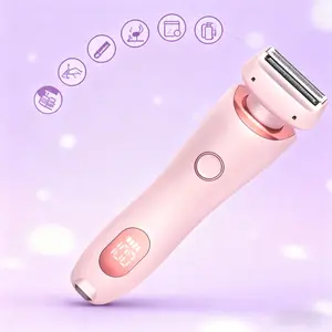 Women's Multifunctional 2-In-1 USB Rechargeable, Detachable Dual Head Wireless Cordless Portable Shaver Hair Trimmer, Easy Use Bikini Razor