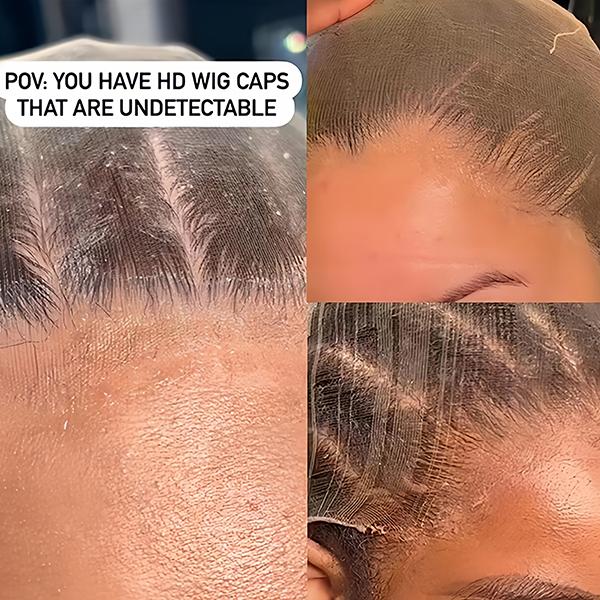 Wavymy Hair Invisible HD Human Hair Wig Cap 2 Pieces/pack Stretch Elastic Hair Net For Women