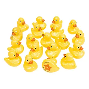 2 1/2" Numbered Bright Yellow Plastic Duck Matching Game Set