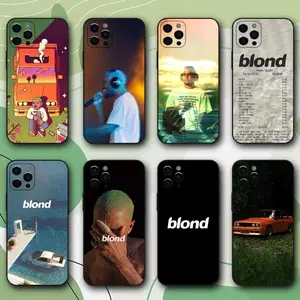 Frank Blonde Oceans Inspired Singer Phone Compatible with iPhone 12/13/14/15/16/17 (Pro Max/Plus) Suitable as a Gift for Friends and Family Shockproof Protective Cover, Anti-Scratch, Stylish Design