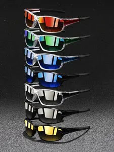 7pcs of the latest style unisex sports cycling sunglasses, guaranteeing quality, multiple color options, suitable for outdoor activities and driving, UV400 protection