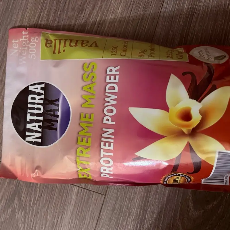 Natura Max Protein Powder Extreme Mass Vanilla Flavor 500g High Protein ...