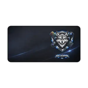 16"x32" SilverFox Gaming Desk Mat – Extended Mouse Pad | Smooth Control, Non-Slip Base
