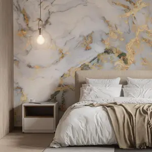 Marble Pattern Wallpaper, 6 Counts/set Removable Self Adhesive Wall Sticker, Wall Decor for Home Living Room Bedroom Kitchen, Decorative Wallpaper, Marble Backsplash Wallpaper