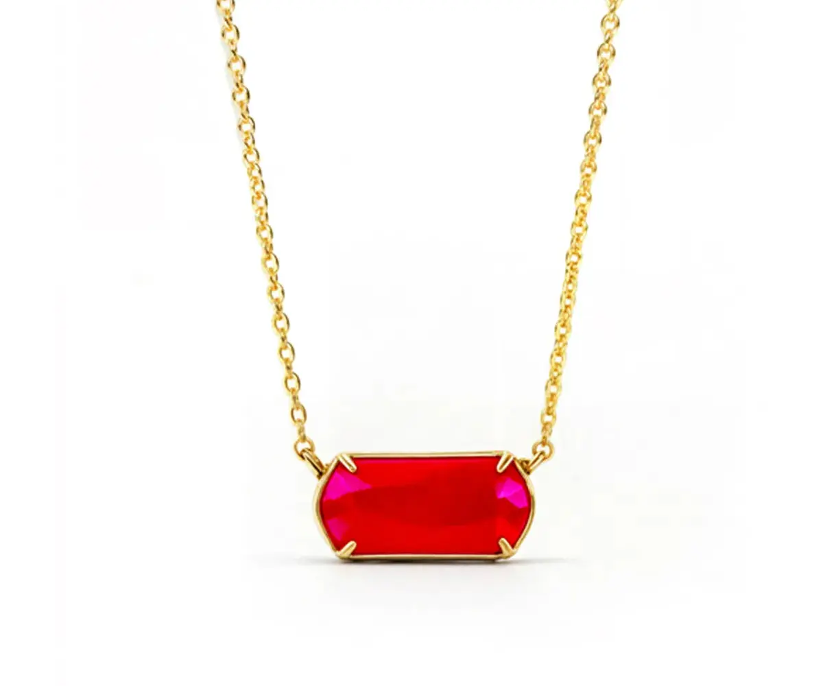 Hot Pink Chalcedony - Pendant Necklaces