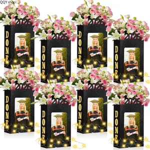 4/8Pcs Class of 2026 Graduation Table Centerpieces, LED Light Strip Photo Holder Fits 4x6 Inch Picture, Grad Party Table Decor, Ideal Party Favor & Gift for High School and College Graduates