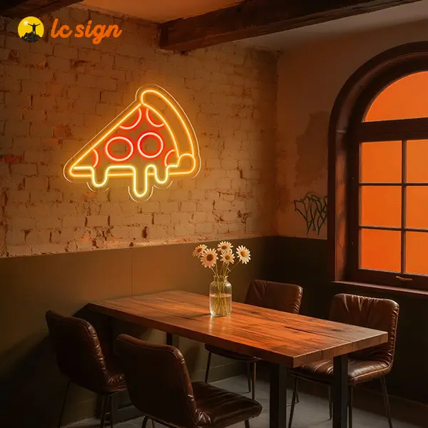 LC SIGN Pizza Neon Sign for kitchens, dining rooms, home bars, game rooms,Entertainment 15*12.34in