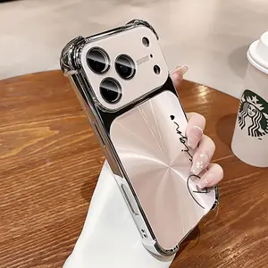Phone Case - Custom Name DIY Name Brand New Four-Corner Electroplated Phone Case for Phone 17 Pro Max 17 Pro 16 Pro Max 16 Pro