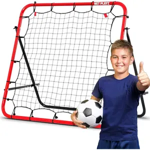 Soccer Rebounder, Kickback Rebound Net 3.3X3.3FT - Football Training Gifts, Aids & Equipment for Kids, Teens & All Ages, Portable, 6 Adjustable Angles