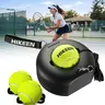 Hikeen Tennis Trainer Metal Base Rebounder Portable Automatic for Solo Outdoor Tennis Training, Includes 3 Elastic Balls & 13ft Stretch Cord, Ideal for Adults, Kids & Beginners