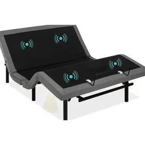 Best Choice Products Ergonomic Queen Size Adjustable Bed Frame, Electric Base w/Wireless Remote Control, Nightlight, Massager, 2 USB Ports