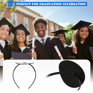 1 Pc Graduation Cap Headband - Sturdy Anti-Slip Hair Band for Graduation Caps, Secure Holder for Grad Caps And Hairstyles, Hat Additions for Graduates, Students, And (Graduation Cap Not Included)