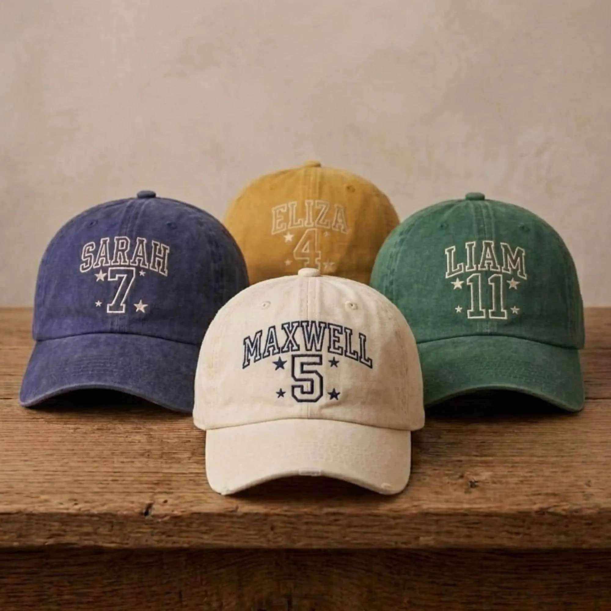 Custom Name Number Embroidered Cap, Embroidered Team Hat, Sports Fan Baseball Hats, Women's Football Baseball Caps